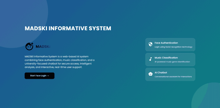 MADSKI - Informative System project screenshot